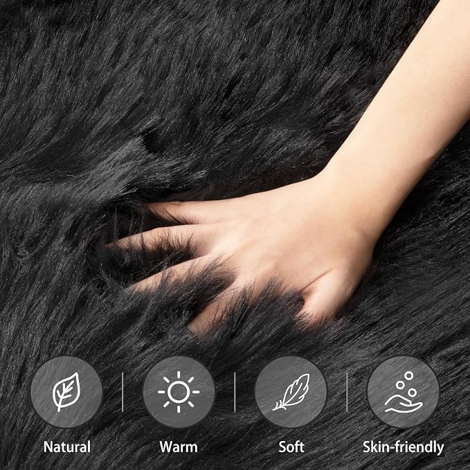 Ciicool Round Fur Fluffy Area Rug - Image 3