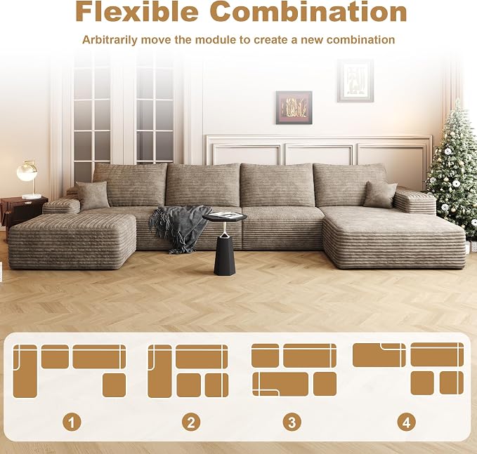 AUGOP 136" Sectional Couches for Living Room Modern Modular Sofa - Image 8