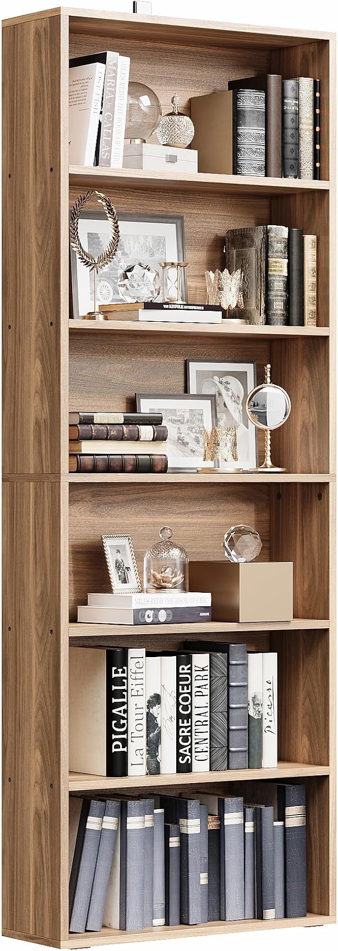 IRONCK Bookshelves and Bookcases Floor Standing 6 Tiers Display Storage Shelves by IRONCK