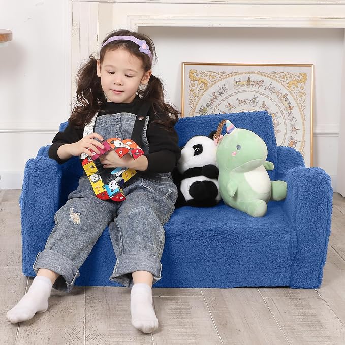 MOMCAYWEX Kids Sofa, 2-in-1 Flip-Out Foam Couch, Soft Play Lounge Chair - Image 4