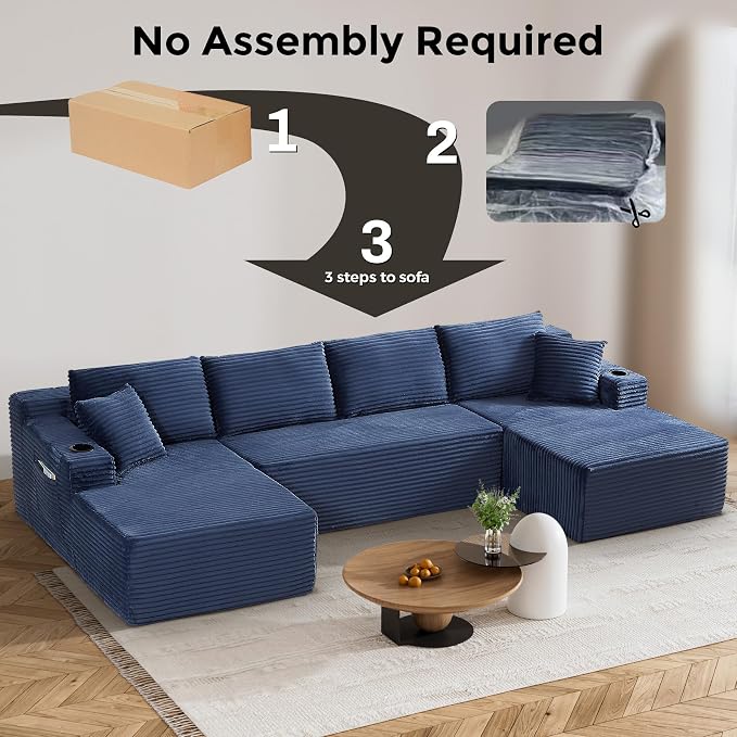 133" Oversized Cloud Boneless Sofa Couch - Image 6