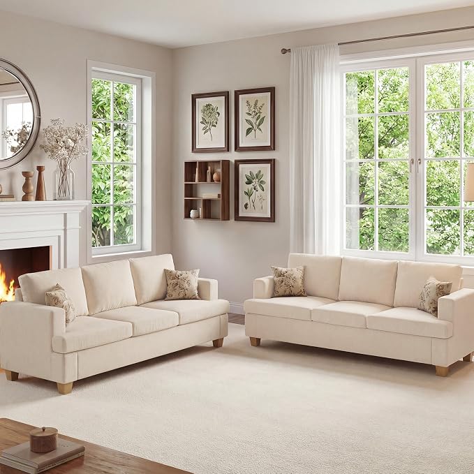 Apicizon Cloud Couches Living Room Furniture Sets, 3 Seater Sofa & 3 Seater Sofa by APICIZON