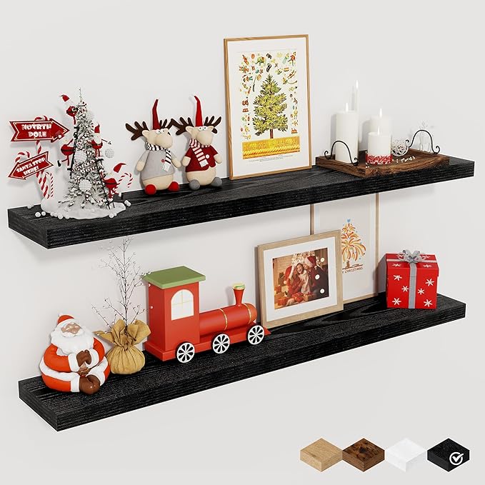 Fun Memories Floating Shelves for Wall, 40 Inch Floating Shelves for Home Decor by FunMemories