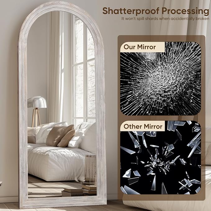 Full Length Mirror, Oversized Stand Up Mirrors Large Wall Mirrors, Wall Mounted - Image 4