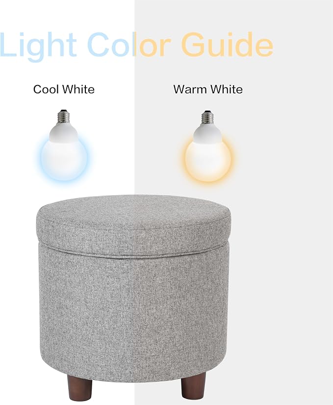 Homepop Home Decor | Upholstered Round Storage Ottoman | Ottoman - Image 11