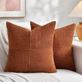 Fancy Homi 2 Packs Rust Decorative Throw Pillow Covers 22x22 Inch by Fancy+Homi