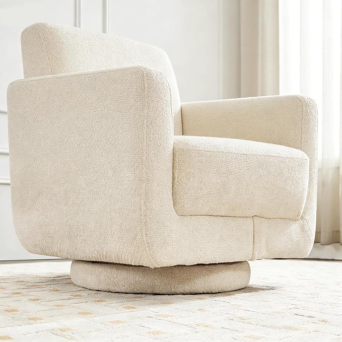 Swivel Accent Chair, 360° Chenille Barrel Swivel Chair - Image 2