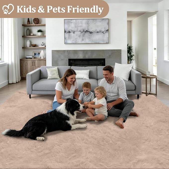 8x10 Area Rugs for Living Room Bedroom: Ultra Soft Fluffy Shag Rug Upgrade - Image 4