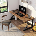 55inch Solid Wood Computer Desk, Large Office Desk Home Simple Modern Long Desk by QZYJKJ