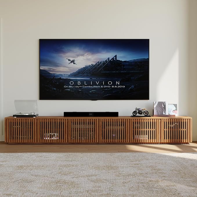 POVISON Full Assembled Mid Century Modern TV Stand, 118” Extra-Large - Image 6