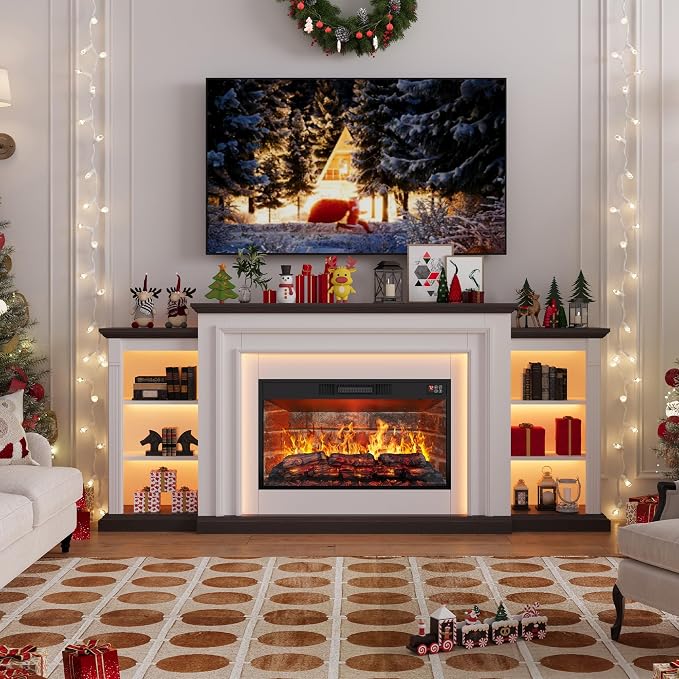 80" LED Lights Electric Fireplace - Image 7