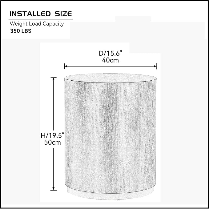 SSLine Classic Drum-Shape Living Room Table Contemporary Round Coffee Table End - Image 3