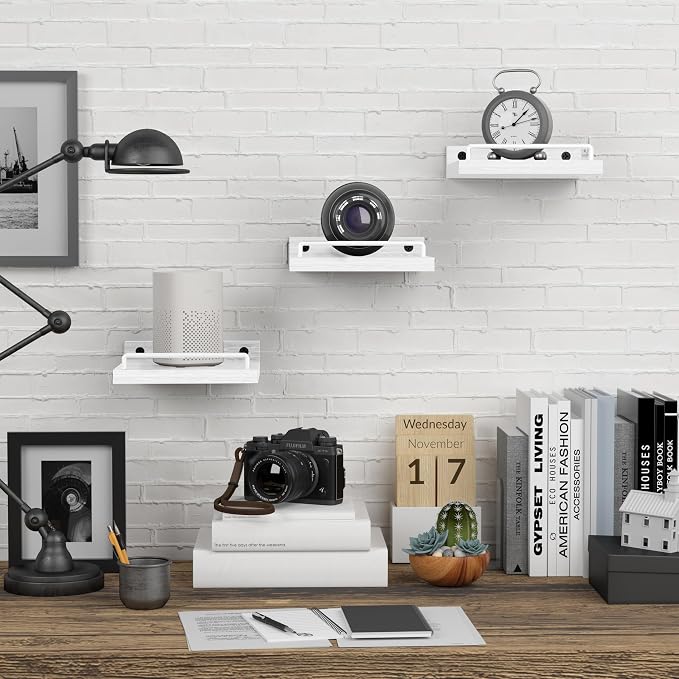 RYOFOBETTO Small Floating Shelf, 6 X 6 Inches Farmhouse Wall Shelves - Image 4