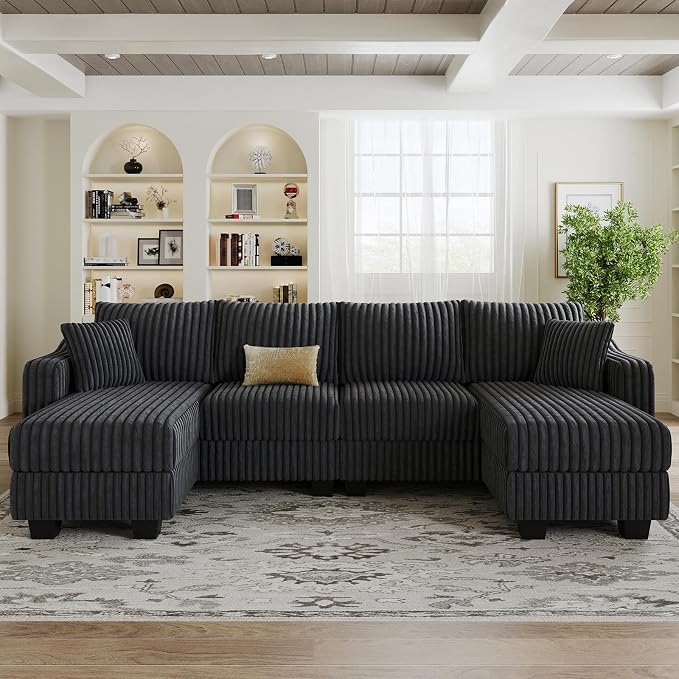 Belffin U Shaped Couch with Reversible Chaises Sectional Couches - Image 3