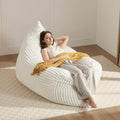 3-in-1 Giant Bean Bag Chair for Adults & Kids, Convertible Floor Sofa to by Gericco
