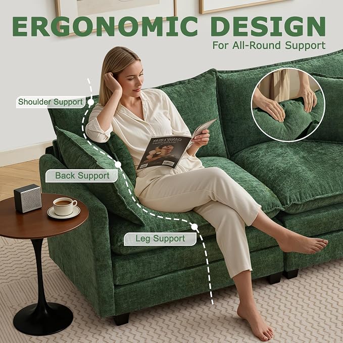 78” Modular Sectional Sofa, L Shaped Cloud Couch - Image 6