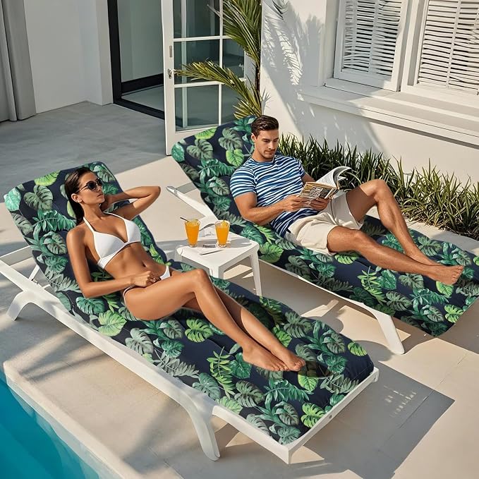 EverPine Outdoor Chaise Lounge Chair Cushion 74.4 x 22.8 x 4.7 Inche, Patio - Image 7