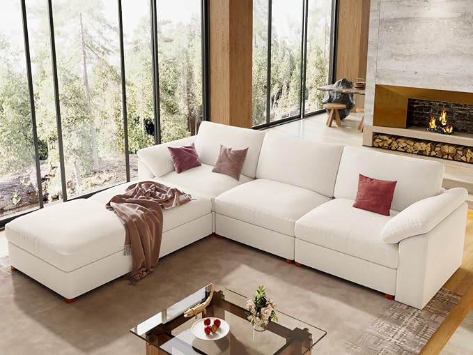 EASE MOOSE Oversized U Shape Sectional Modular Sofa, Wide Deep seat Sectional - Image 4