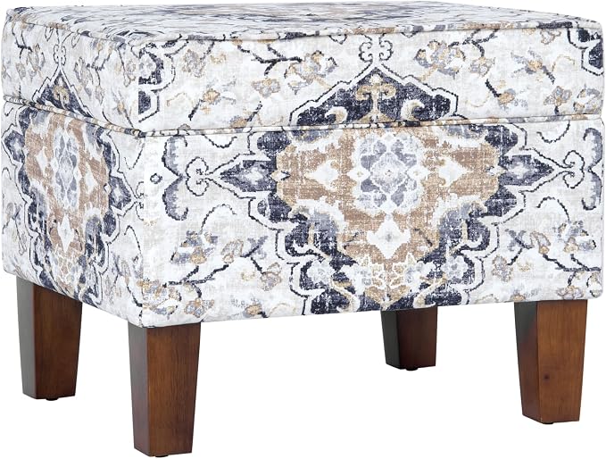 Homepop Home Decor |K7646-A862 | Upholstered Modern Rectangular Storage Ottoman by HomePop