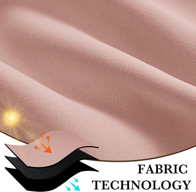 RYB HOME 100% Blackout Bathroom Curtains Over Sink 24 inches Long, Heat & UV - Image 7