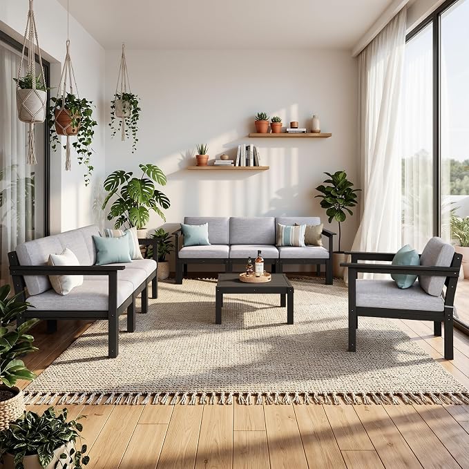 Stoog All-Weather Patio Conversation Set, 6-Piece Modular Outdoor Sectional Sofa - Image 7