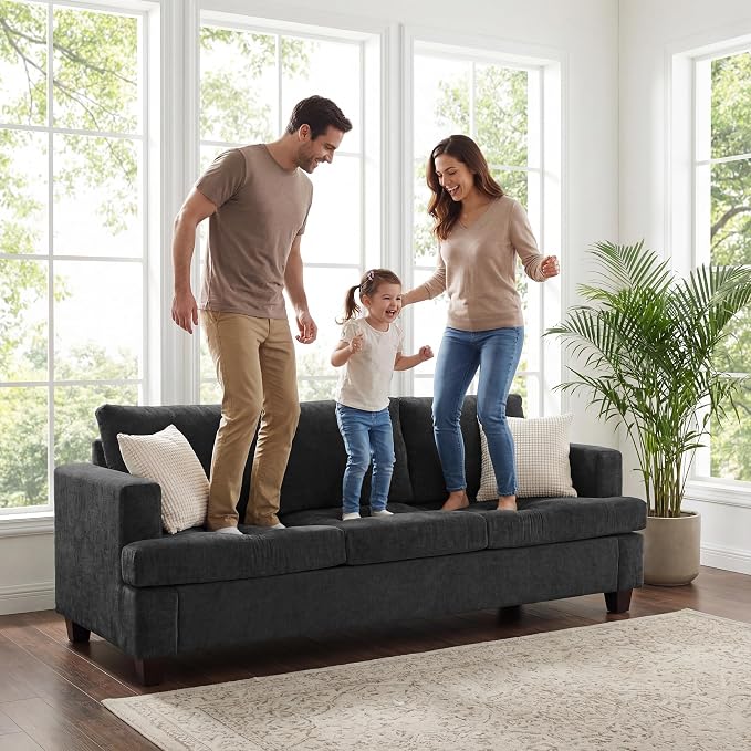 Apicizon 89" 3 Seat Couch for Living Room, Comfy Couch Clound Sofa 3 Seater Sofa - Image 3