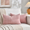Fancy Homi 2 Packs Blush Pink Lumbar Decorative Throw Pillow Covers 20x28 Inch by Fancy+Homi