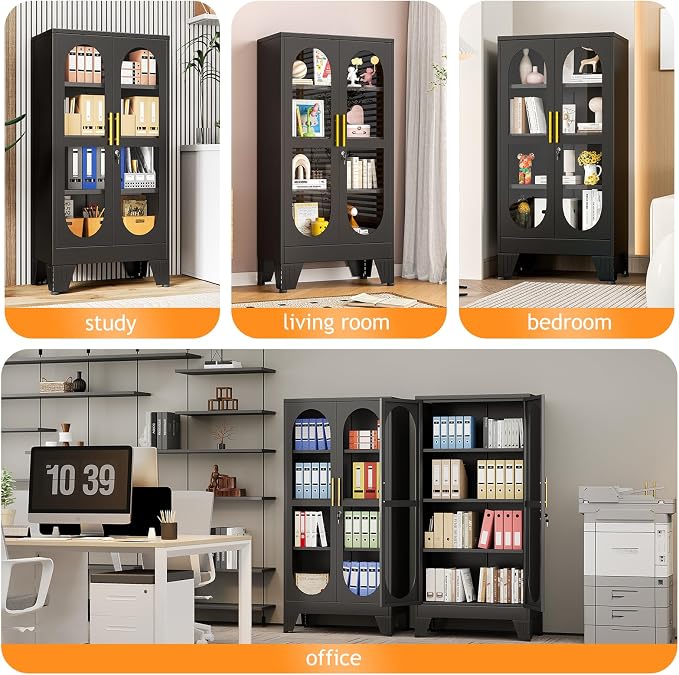 PAOFIN 47" H Locking Display Cabinet - Image 8