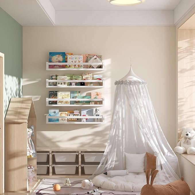 Onlysky Set of 4 Wall-Mounted Kid's Bookshelf - Image 6