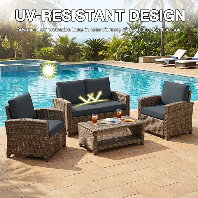 hyha 12Pcs Patio Cushion Covers, Stretch Outdoor Couch Cushion Covers, Washable - Image 6