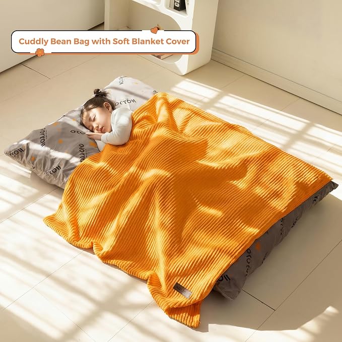 MAXYOYO 3 in 1 Kids Bean Bag Chair Couch, Convertible Chair Folds from Bean Bag - Image 5