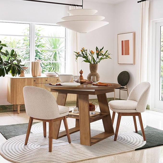 43.3in-59in Extendable Round Dining Table - Image 5