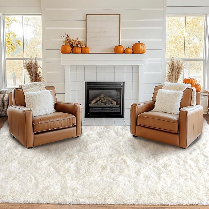 Pionblank 8x10 Rug for Living Room, Fuzzy Plush Large Area Rug, Fluffy Modern - Image 3