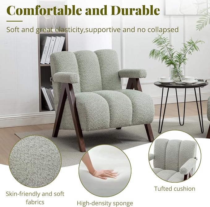 Mid Century Modern Accent Chairs Set of 2 - Image 4