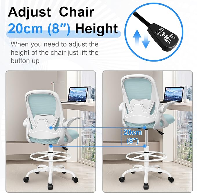 Drafting Chair Tall Office Chair - Image 6