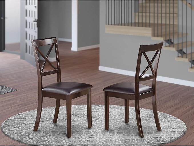 East West Furniture BOC-CAP-W Boston Dining Room Chairs - Image 6