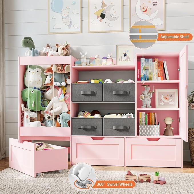 61" W Kids Toy Storage Organizer - Image 4