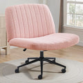 OLIXIS Criss Cross Chair with Wheels Wide Cross Legged Office Desk Vanity Chair by OLIXIS