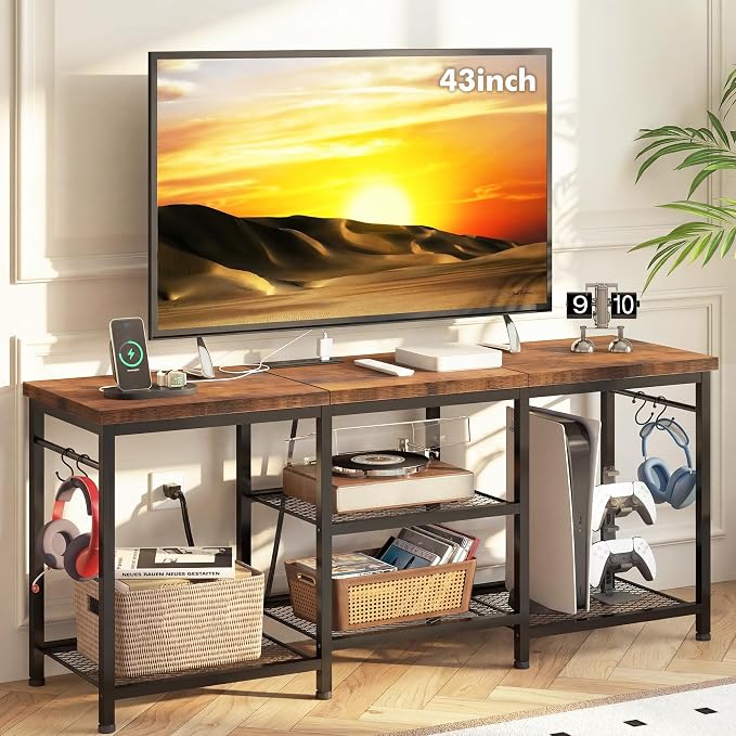 YGEOMER Entertainment Center for TVs Up to 55 Inch, TV Stand by YGEOMER