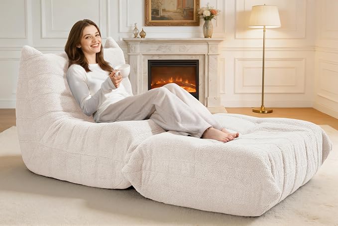 Bean Bag Pouf Ottoman, Foot Stool, Foot Rest - Image 3