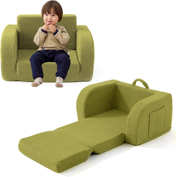 Toddler Couch, 2-in-1 Toddler Chairs Comfy 1-3 Years Old, Toddler Chair by MuaMelop
