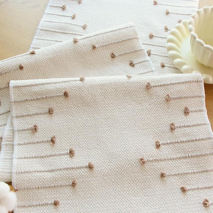 FEXIA Boho Table Runner with Tassels 72 Inches Long - Image 3