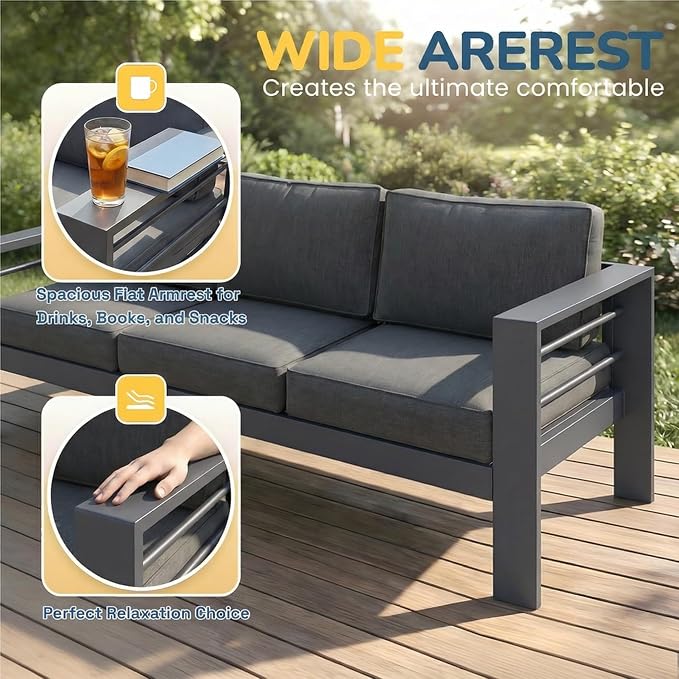 Solaste Aluminum Patio Furniture Set - Image 5