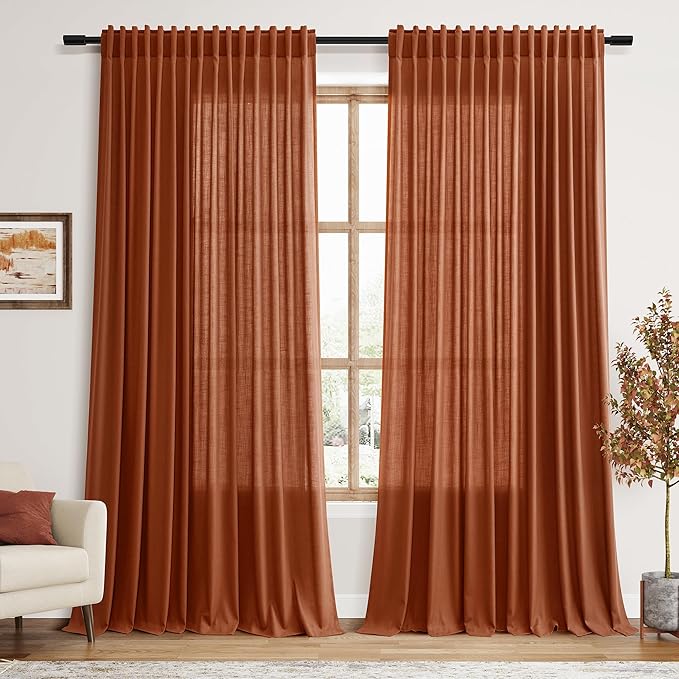 Nanspring Extra Wide Linen Curtains by Nanspring