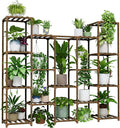 Bamworld Large Hanging Plant Stand Indoor Tall Plant Shelf Outdoor 14 Pots by Bamworld
