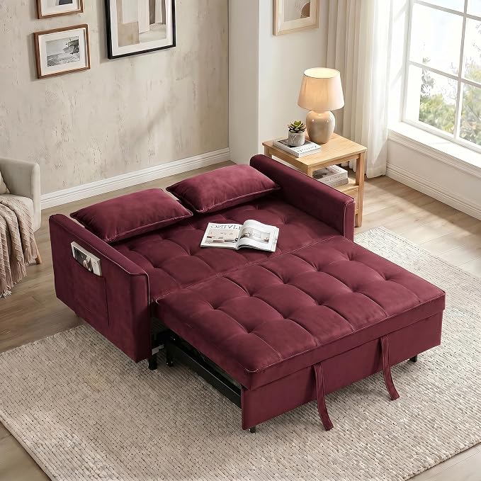 3 in 1 Convertible Sofa Bed, Loveseat Sleeper Sofa - Image 7