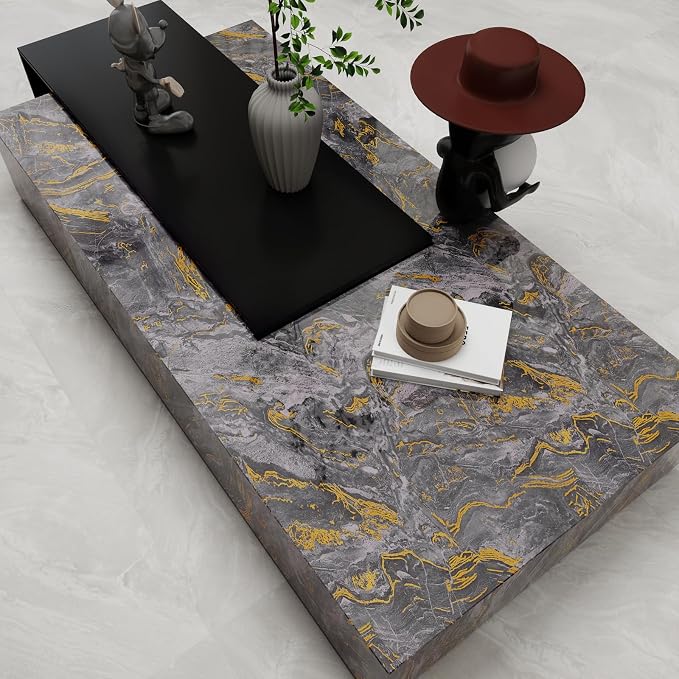 Grey Gold Marble Contact Paper for Countertops 15.7" X 78"Glossy Peel and Stick - Image 7