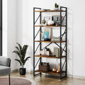 Shintenchi 5 Tiers Bookshelf, Classically Tall Bookcase Shelf, Industrial Book by Shintenchi%7CFurnitureMadeforRealLife