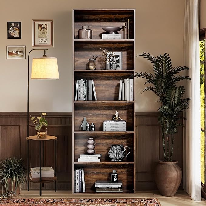 GRUSIGN 71" Tall 6-Tier Bookshelf, Large Open Display Bookcase - Image 3