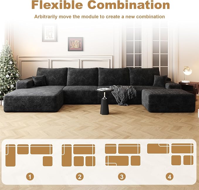 AUGOP 136" Sectional Couches for Living Room Modern Modular Sofa - Image 8